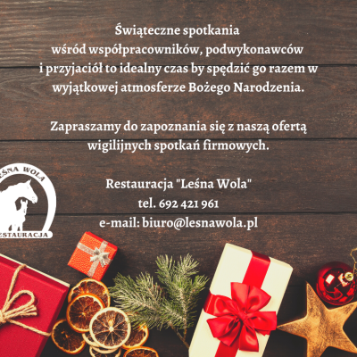 FIRMOWE SPOTKANIA WIGILIJNE